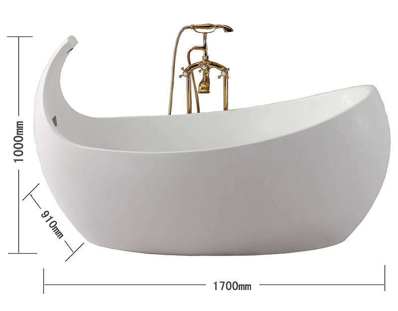 Freestanding Soaker Tub,70"Unique Designed Large Bathtubs