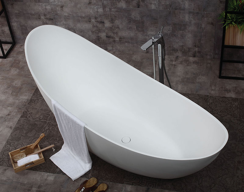 Slipper Tub,73''Freestanding Swooping Slipper Bathtub
