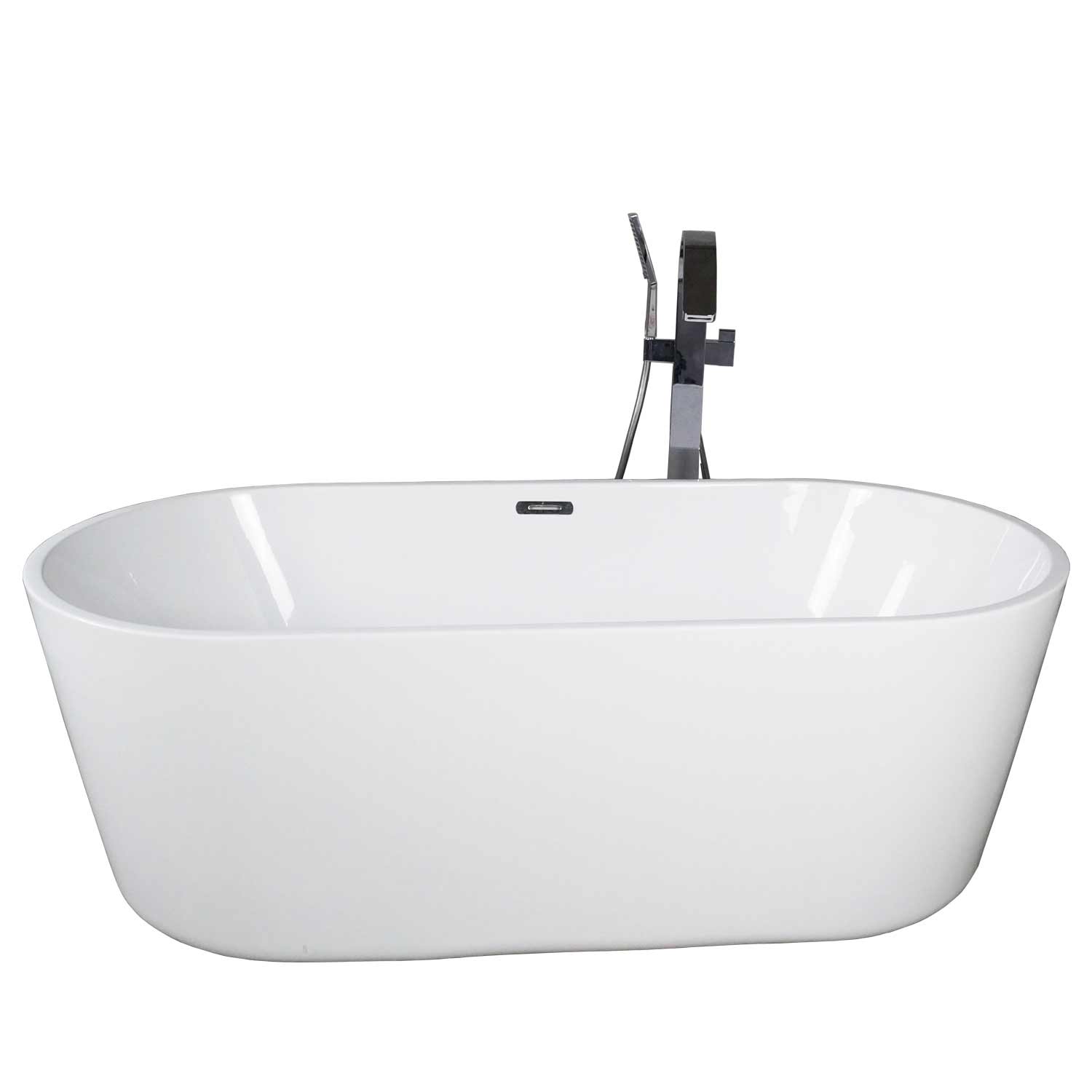 Portable Bathtub,70 Inch Oval Acrylic Portable Bathtub for Adult