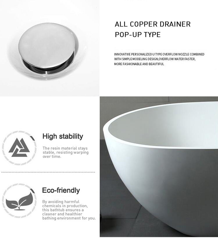 Solid surface bathtub