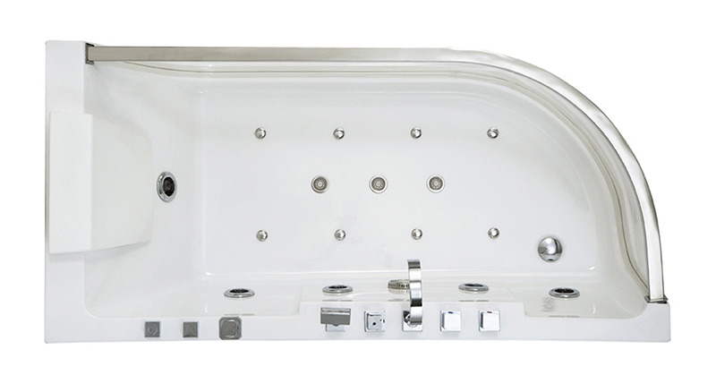 Glass Corner Bathtub