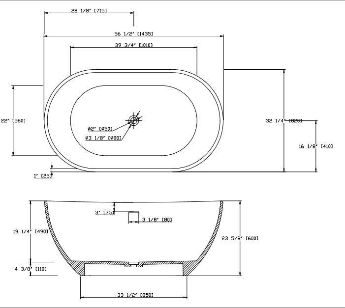 Artificial Stone Bathtub