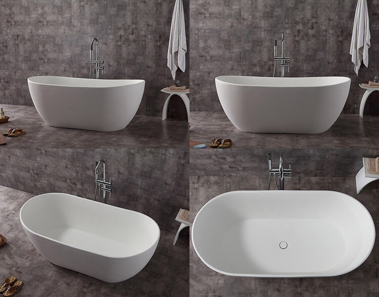 China supplier K-03B solid surface bathtub