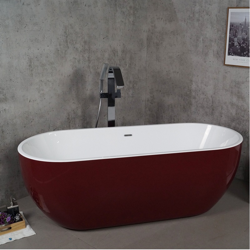 Small Freestanding Tub,47''x 27''Rectangular Small Bathtub Sizes