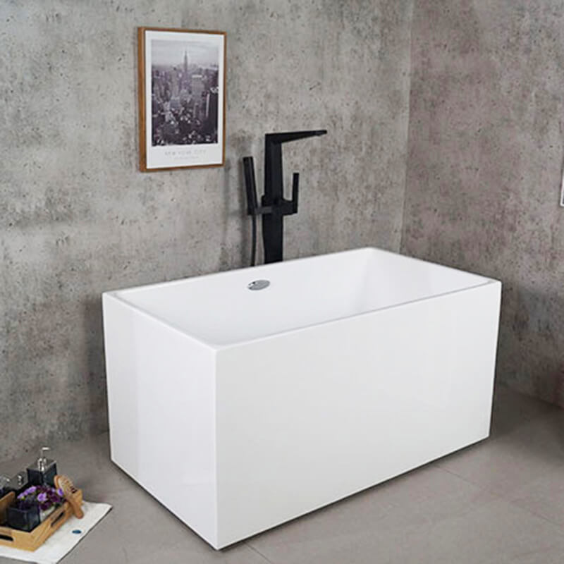 Small Freestanding Tub,47''x 27''Rectangular Small Bathtub Sizes