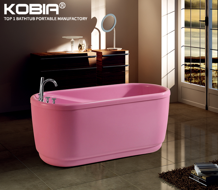 pink baby bath
