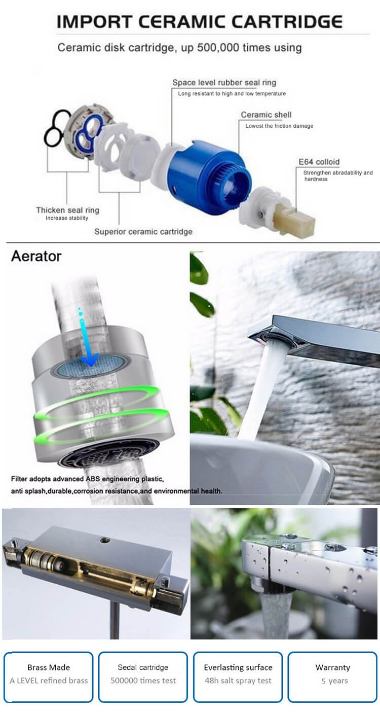 LED Waterfall Basin Mixer Faucet 