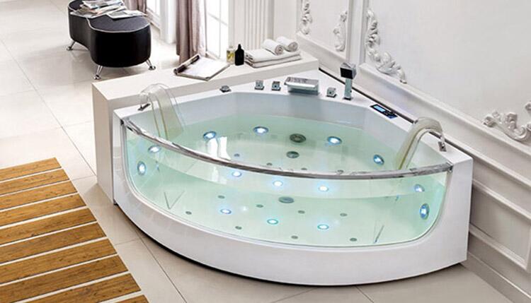 corner hydromassage bathtub 