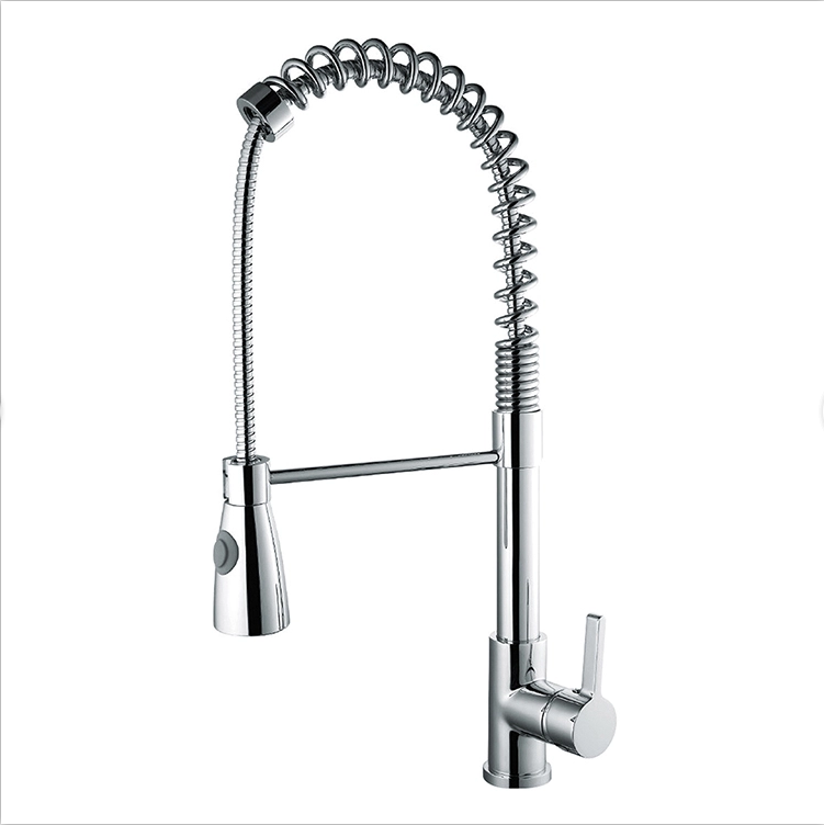 Spring loaded free kitchen faucet