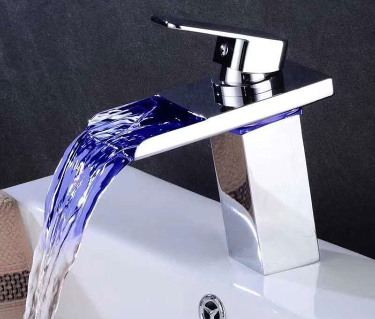 waterfall bathroom taps