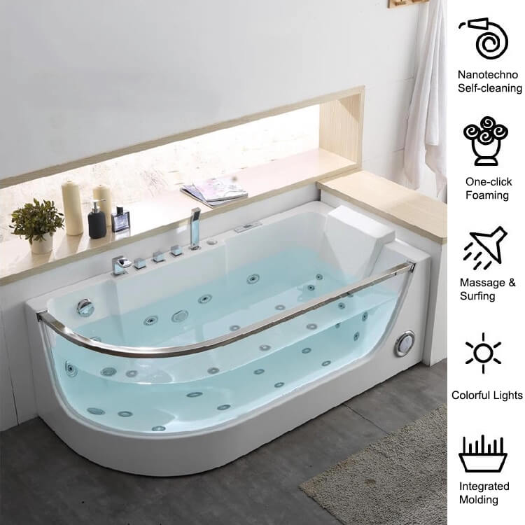 Corner Hydro Massage Bathtub