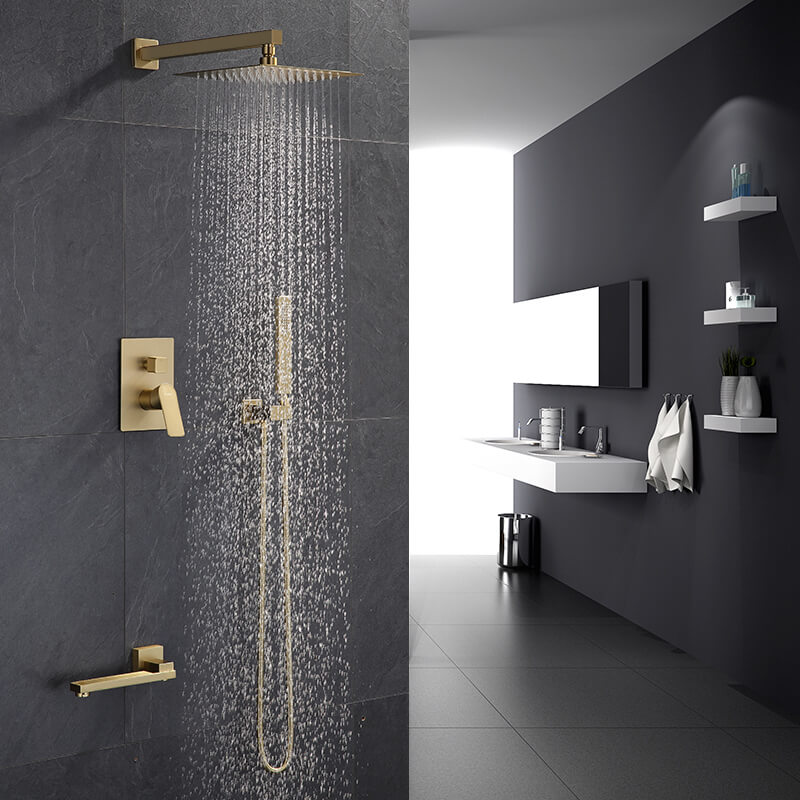 Brushed Gold Concealed Shower Set