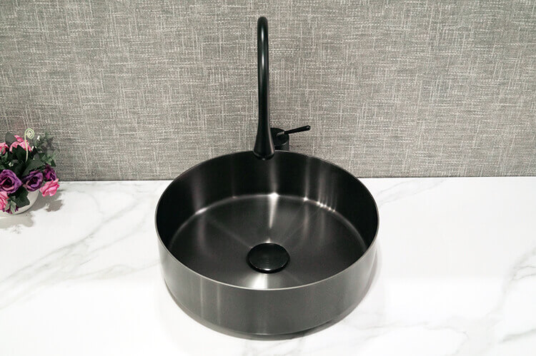 Round Stainless Steel Bathroom Sink