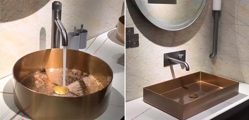 stainless steel bathroom sink bowl