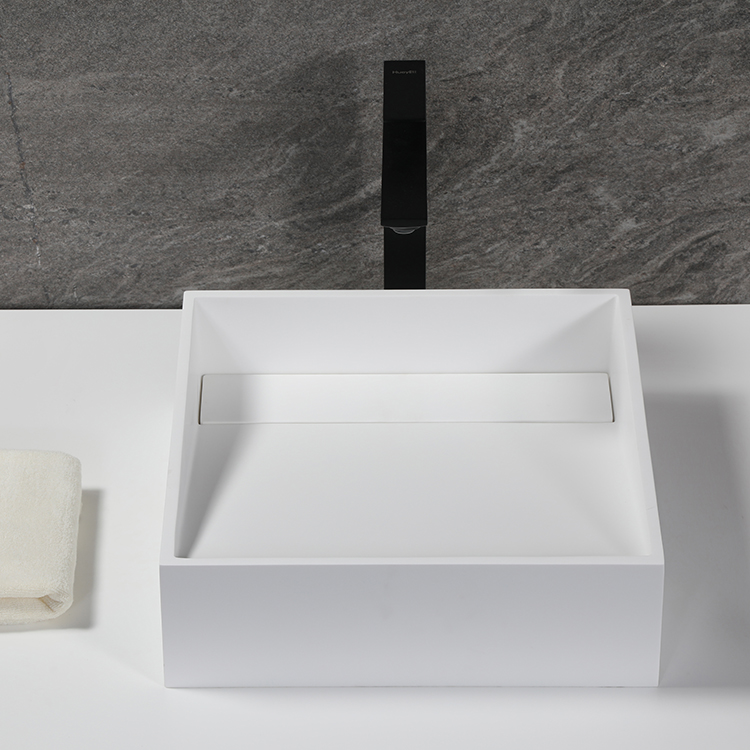 Solid Surface Rectangular Bathroom Sink