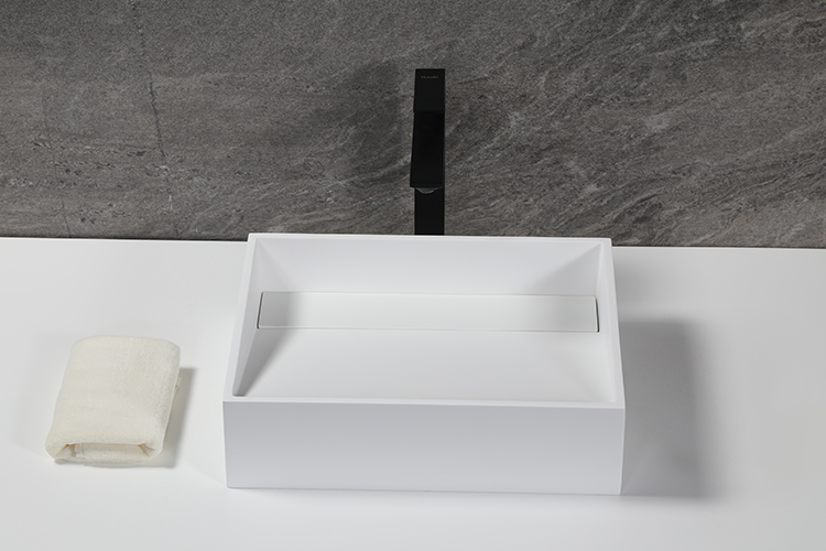 Matte Stone Vessel Bathroom Sink