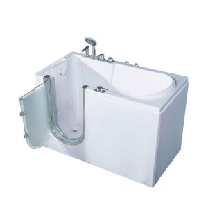 Walk In Tub 51 Inch Acrylic Disabled Free Standing Elderly Walk in Bathtub Shower Combo K-1312