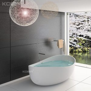 Bathtub for Sale,70”Ivory White Solid Surface Freestanding Bathtub for Sale