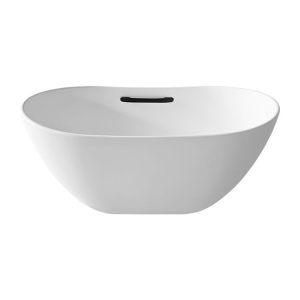 Artificial Stone Bathtub, Customized 55” Stone Resin Bathtub with Grab Bars
