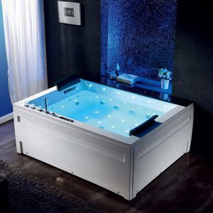 Rectangle Freestanding Hydrotherapy Bath Tub with pillow  k-604