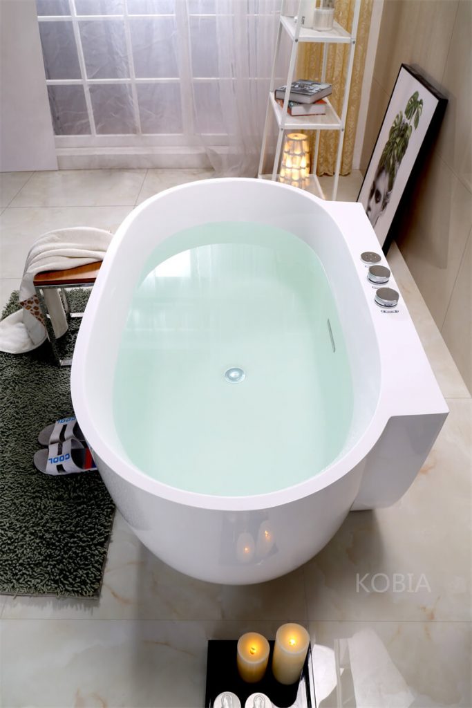 Oval Freestanding Tub 70 Inch Bathtub Narrow Freestanding Tub