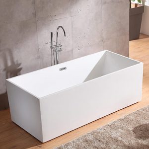 67” Rectangular Freestanding Tub Modern Seamless Acrylic Bathtub  CT-1851