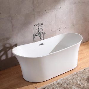 Double Slipper Tubs,66.5”x 31.3” Acrylic Freestanding Bathtub