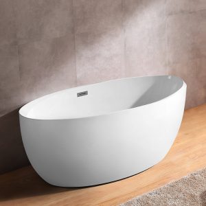 67”x 30.7”Oval Freestanding Tub with Center Toe-tap Drain  C6510