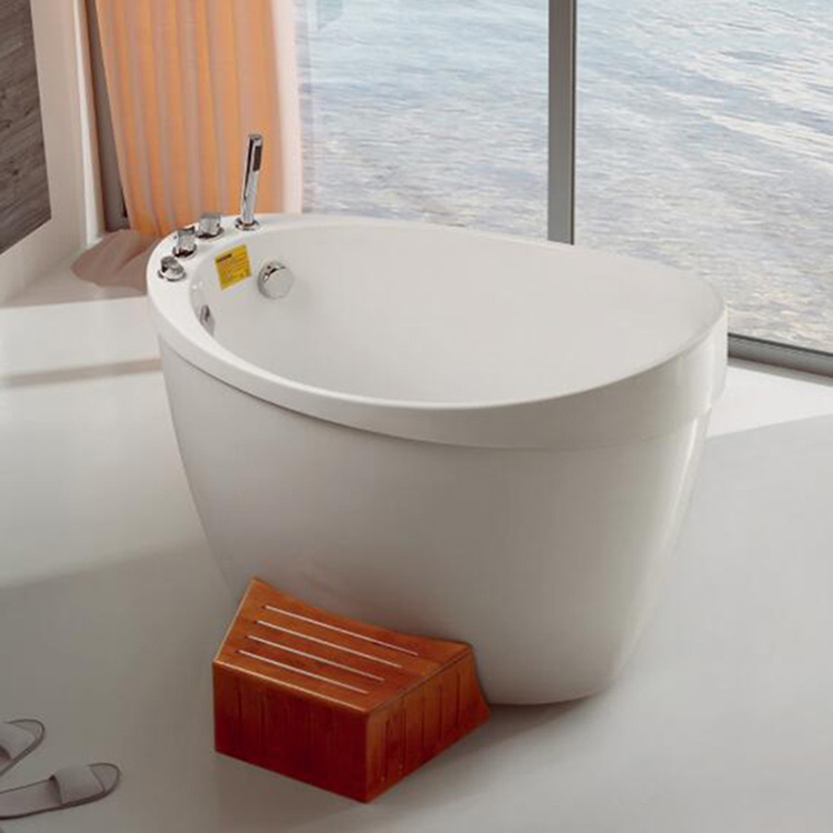 Freestanding Corner Tub For Single Person, Small Corner Bathtub Dimensions