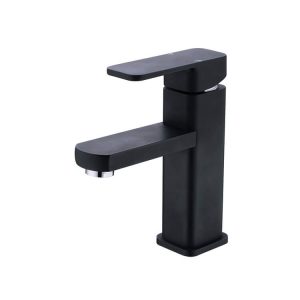 Short black basin faucet wholesale saving water square design