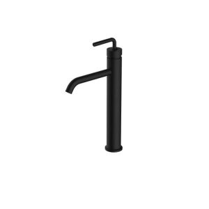 Bath hand wash tall black basin faucet artistic single hole mixer