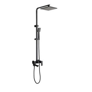 Modern Exposed Shower System Matte Black Exposed Shower Faucets