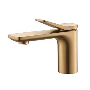 Brushed Gold Bathroom Basin Faucet Manufacturer Deck-mounted Basin Mixer K-01-2020BNJ
