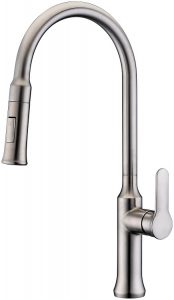 Pull Down Single Hole Kitchen Faucet Hot and Cold Copper Kitchen Faucet KF809BN