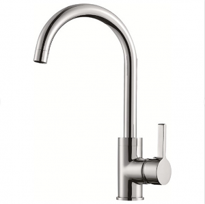 Single Hole Chrome Kitchen Faucet Hot Sale Hot and Cold Water Supplied Mixer