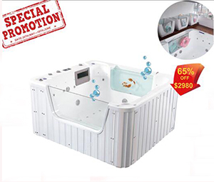 Big Promotion of Freestanding Acrylic Baby Whirlpool Spa Bathtub!