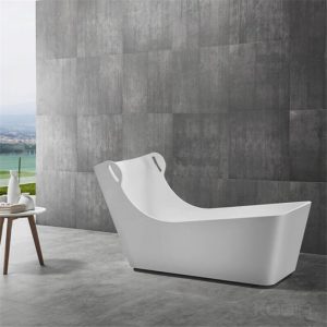 Popular Solid Surface Bathtub Ergonomic Design Large Artificial Stone Bathtubs Price  K-8818