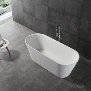 High Quality Solid Surface Bathtub Oval Sokaing Corian Bath Tub Manufacturer  k-8861