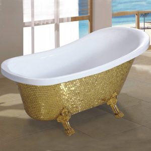 Luxury Gold Clawfoot Bathtub Freestanding Soaking bathtub Manufacturer C6305A