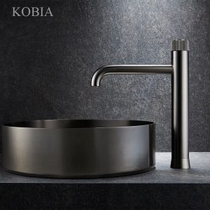 Newest Basin Sink Faucet Push Button Switch Bathroom Mixer Taps KO-6002QS