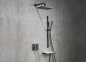 High-End Concealed Rain Shower System, Industrial Style Rain Shower Set