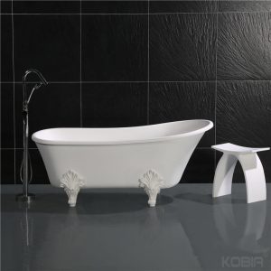 Solid Surface Clawfoot Bathtub Manufacturer Corian Stone Bathtub for Project  k64