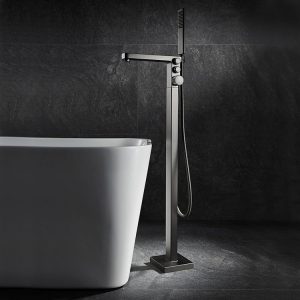 Industrial Freestanding Tub Faucet Manufacturer Push Bottom Floor Mount Tub Filler