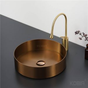 Stainless Steel Hand Wash Basin Metal Bathroom Countertop Sink Bowl  CS-004