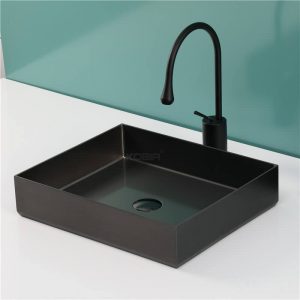 Wholesale Stainless Steel Vessel Sink PVD Coating Black Color Bathroom Sink Bowls  CS-005