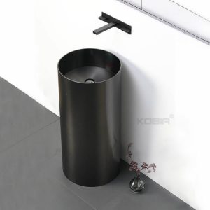 European Design Stainless Steel Pedestal Sink Commercial Laundry Sink Hand Wash Basin CS-013