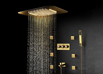 Ceiling Mount Rain Fall Bath Shower Faucet Multi Functional Music Concealed Shower System LED Shower Head  K-05-2122