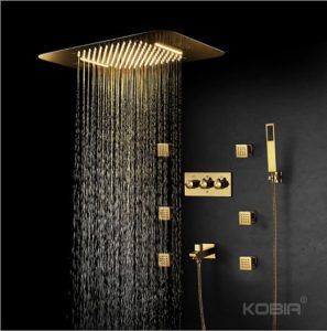 Ceiling Mount Rain Fall Bath Shower Faucet Multi Functional Music Concealed Shower System LED Shower Head  K-05-2122