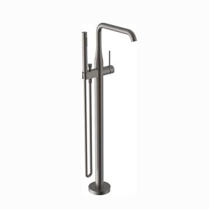 Bathtub Faucets Modern Freestanding Bathtub Mixer Brass Floor Mounted Bath Shower Faucet Black K01-6047QS