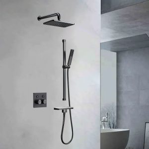 High-End Concealed Rain Shower System, Industrial Style Rain Shower Set